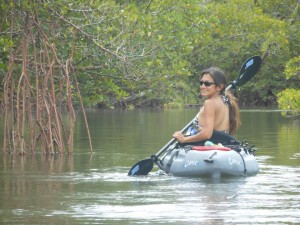 Cristina kayak closeup