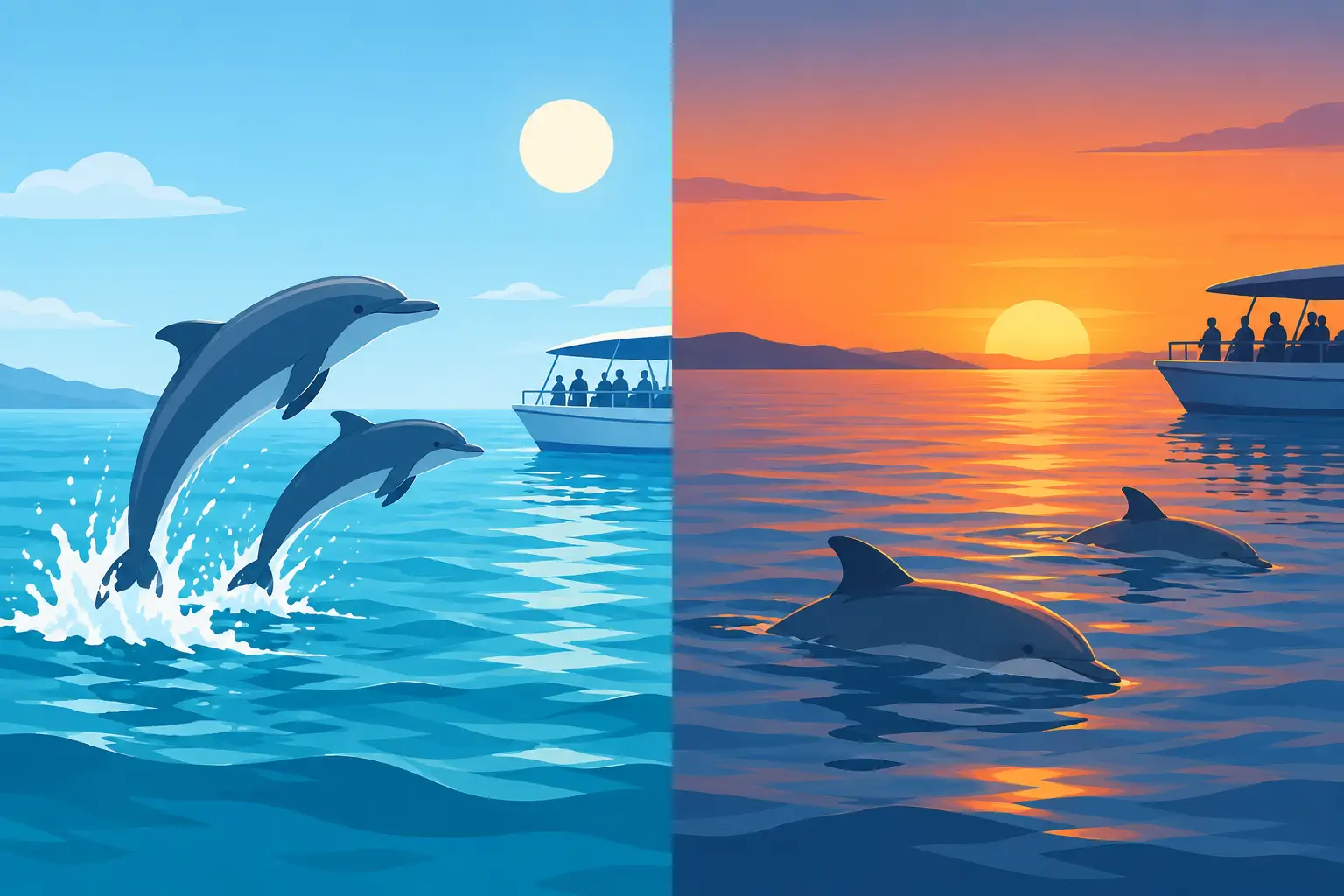 Morning Versus Evening Dolphin Cruises Compared