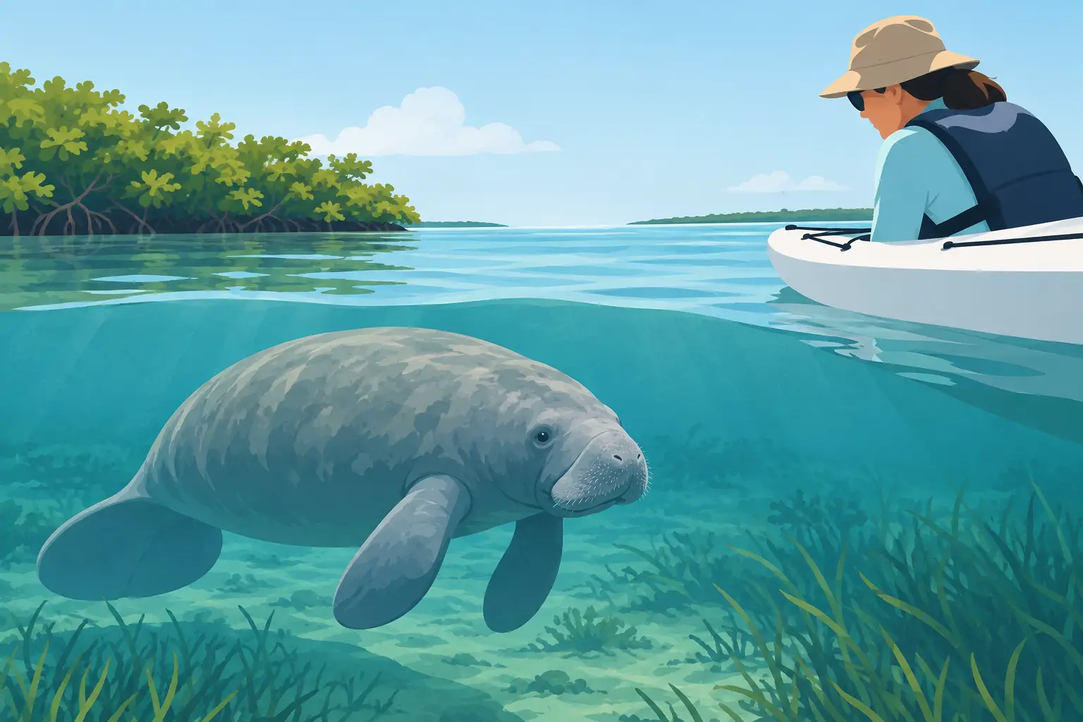 How to Spot Manatees Safely on Florida Waters